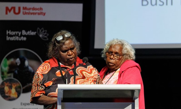 Lena Long and Caroline Long (Birriliburu Rangers): Right Way Science Projects on the Birriliburu Indigenous Protected Area. Picture by Viewfinder Photography